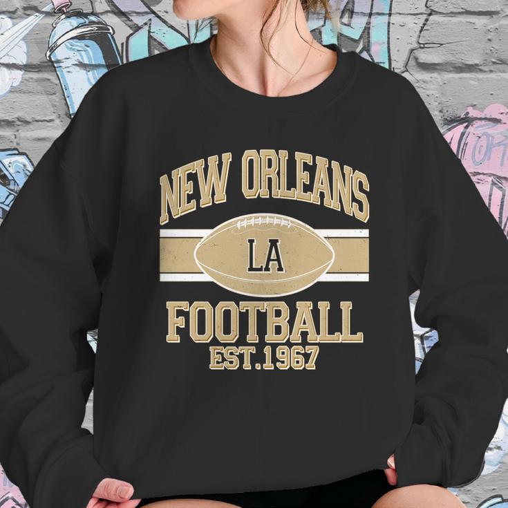 New Orleans La Football Vintage Sports Logo Sweatshirt Gifts for Her