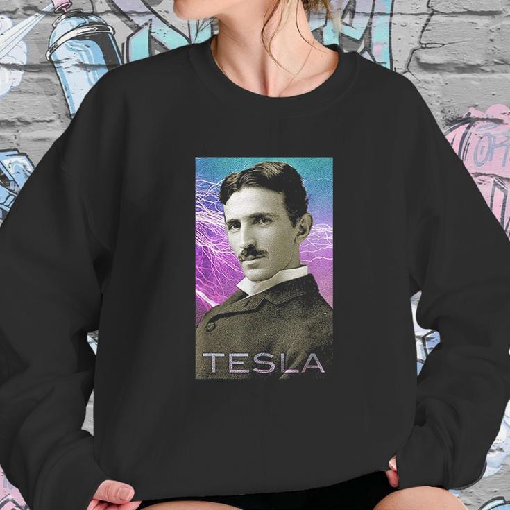 Nikola Teslas Inspiring Science Electricity Sweatshirt Gifts for Her