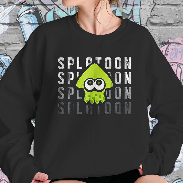 Nintendo Splatoon Gradient Green Squid Graphic Sweatshirt Gifts for Her