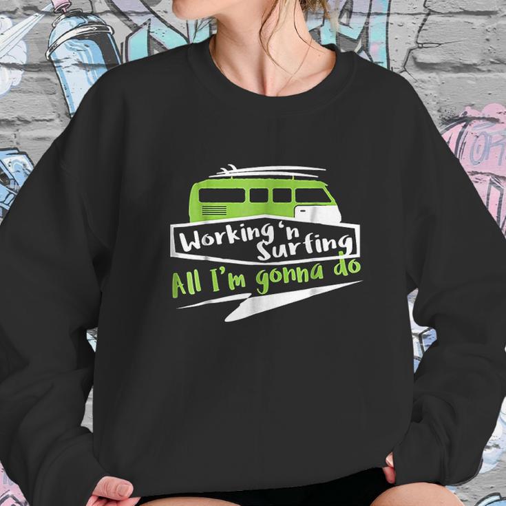 Ocean Surfing Vans Working And Surfing Sweatshirt Gifts for Her