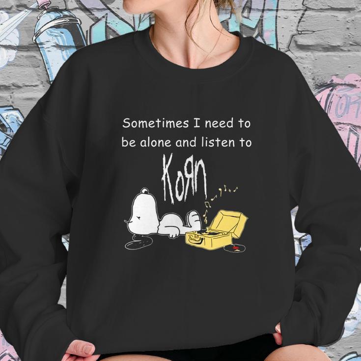 Official Sometimes I Need To Be Alone And Listen To Korn Snoopy Shirt Sweatshirt Gifts for Her