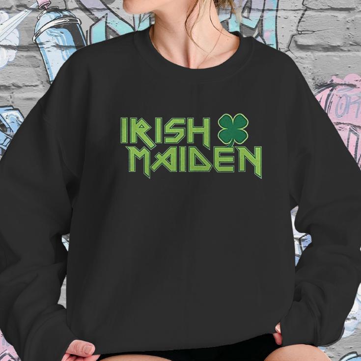 Old Glory St Patricks Day Irish Maiden Juniors Sweatshirt Gifts for Her