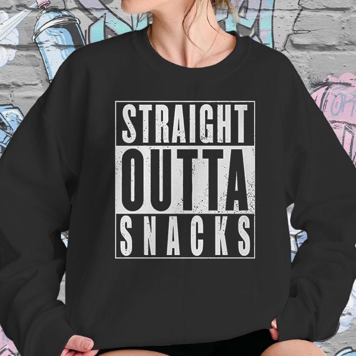 Old Glory Straight Outta Snacks Black Soft Baby One Piece Sweatshirt Gifts for Her