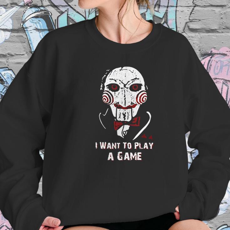 Oyshriola Saw I Want You To Play A Game Sweatshirt Gifts for Her