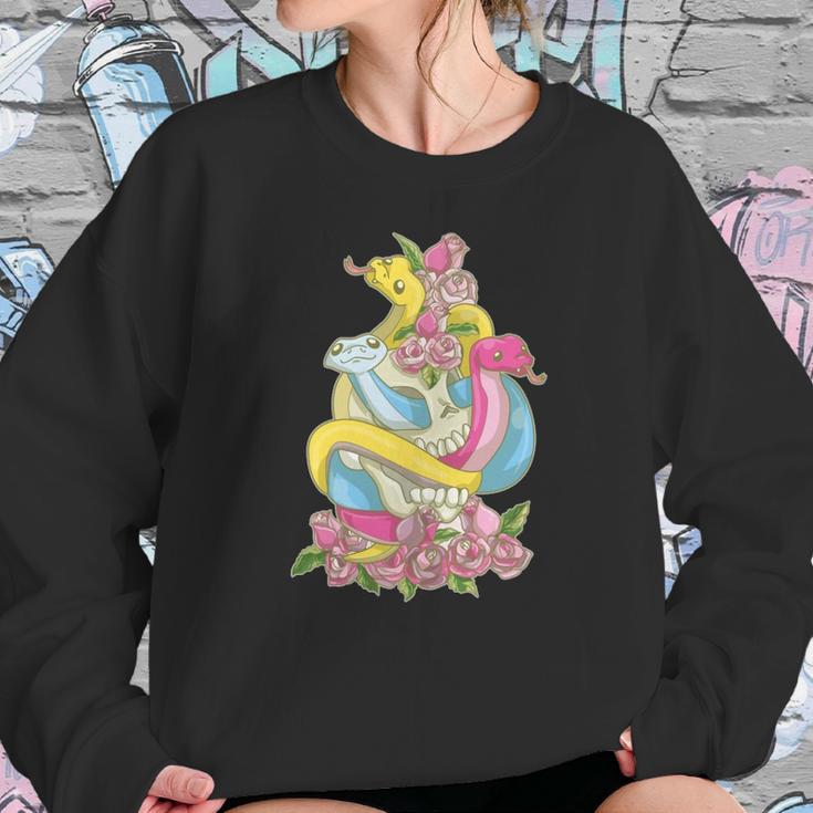 Pansexual Snake Kawaii Pastel Goth Subtle Pan Pride Sweatshirt Gifts for Her