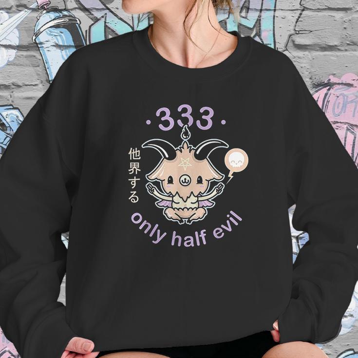 Pastel Goth 333 Only Half Evil Kawaii Sweatshirt Gifts for Her