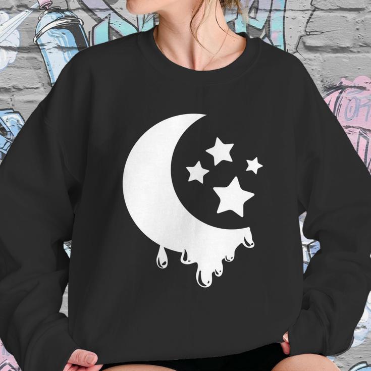 Pastel Goth Moon With Stars Kawaii Pastel Goth Design Gift Meaningful Gift Sweatshirt Gifts for Her