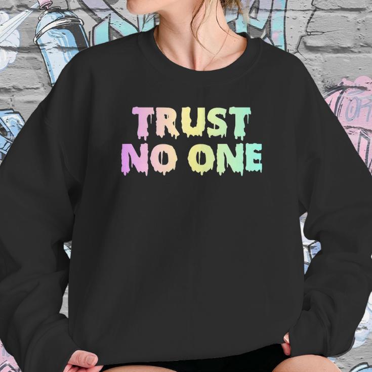 Pastel Goth Trust No One Sweatshirt Gifts for Her