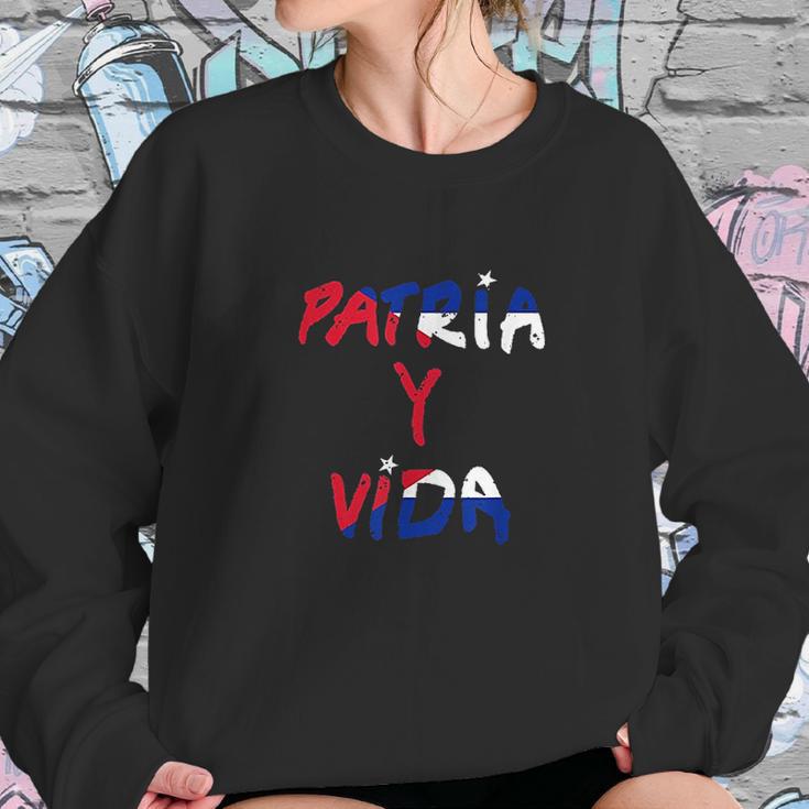 Patria Y Vida Cuba Cuban Freedom Movement Himno Cubano Sweatshirt Gifts for Her