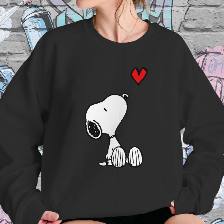 Peanuts Heart Sitting Snoopy Sweatshirt Gifts for Her