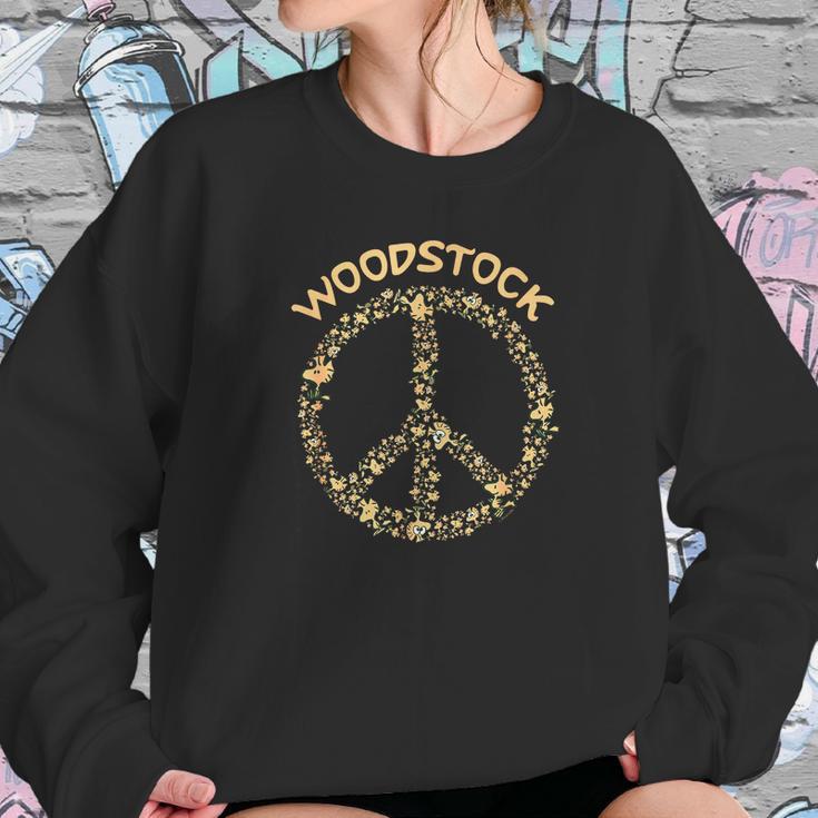 Peanuts Woodstock 50Th Anniversary Peace Sign Shirt Sweatshirt Gifts for Her