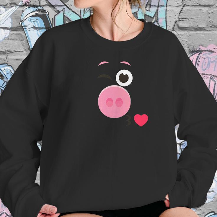 Pink Pig Emoji Family Matching Costume New Year 2022 Sweatshirt Gifts for Her