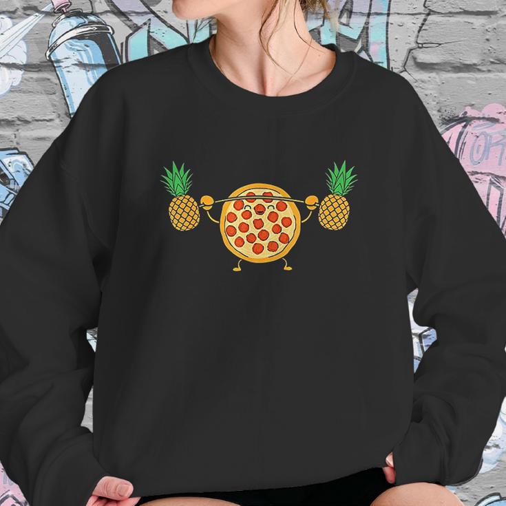 Pizza Lifting Pineapple Funny Food Snatch Squat Barbell Sweatshirt Gifts for Her