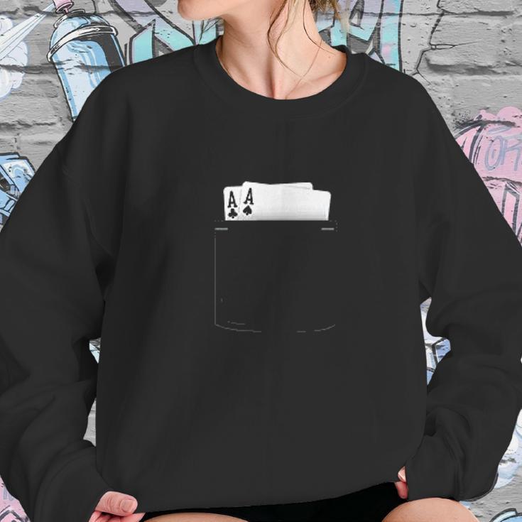 Pocket Aces Poker Sweatshirt Gifts for Her