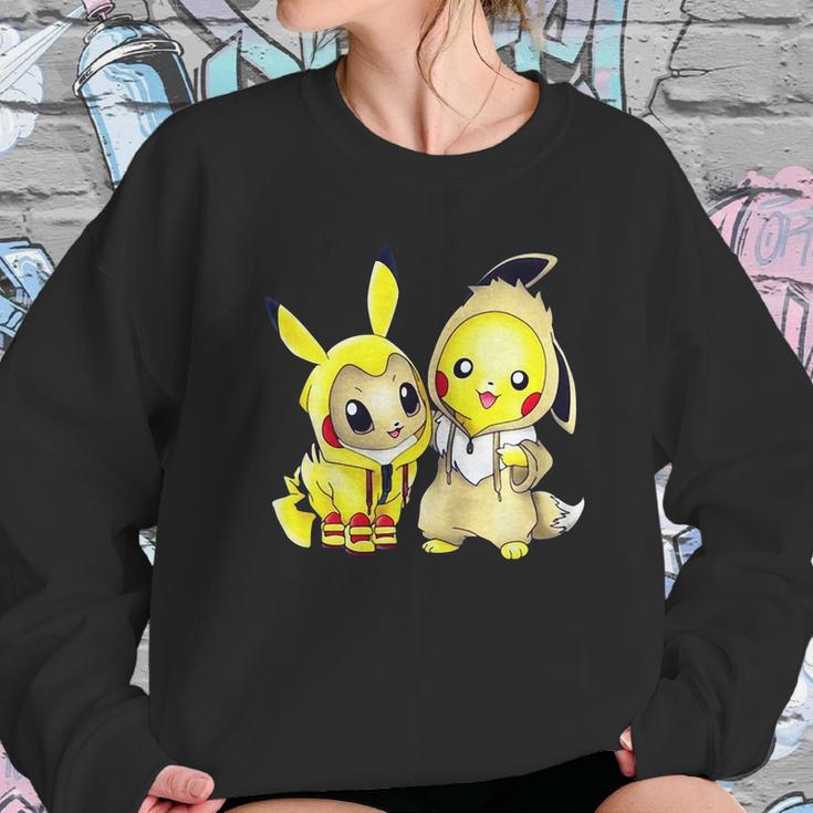 Pokemon Eevee And Pikachu Sweatshirt Gifts for Her