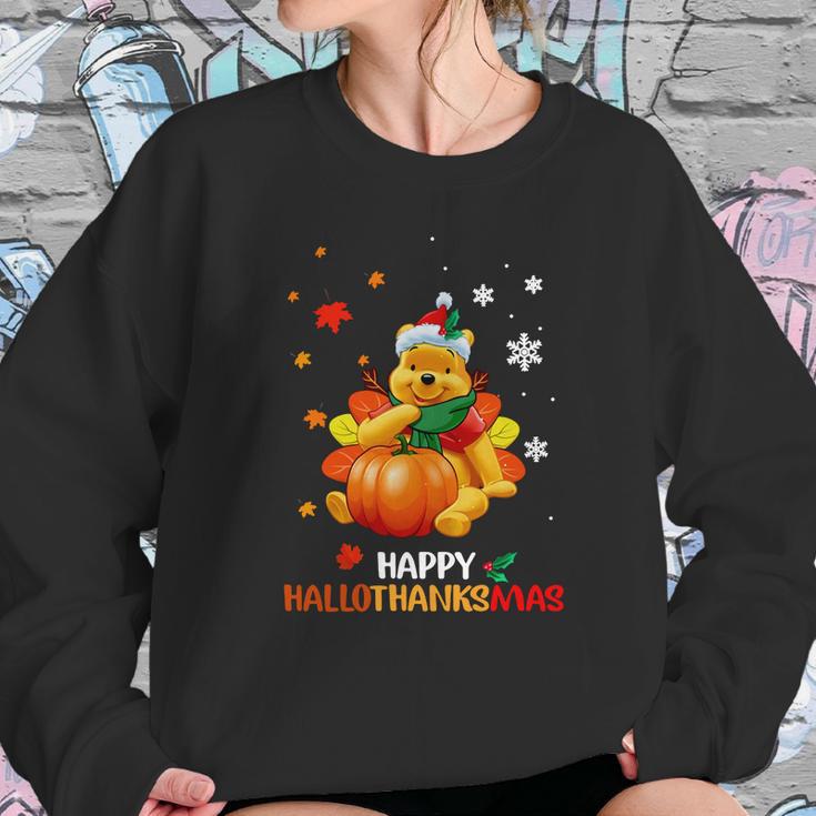 Pooh Bear Happy Hallothanksmas Sweatshirt Gifts for Her