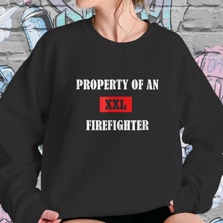 Property Of An Xxl Firefighter Firefighting Sweatshirt Gifts for Her