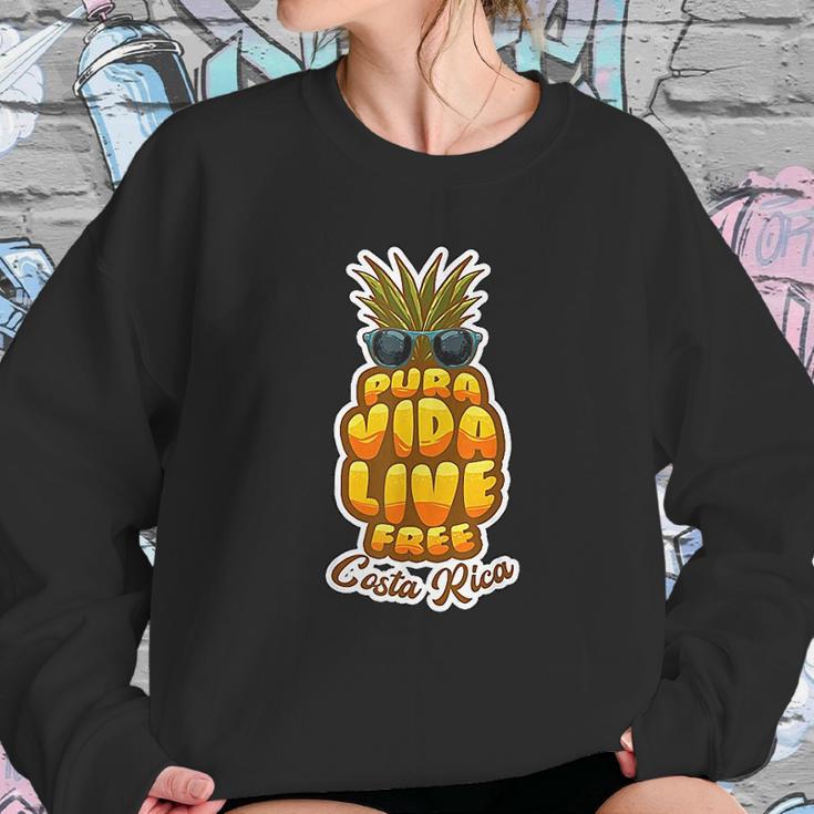 Pura Vida Pineapple Retro Simple Pure Life Costa Ricans Gift Sweatshirt Gifts for Her