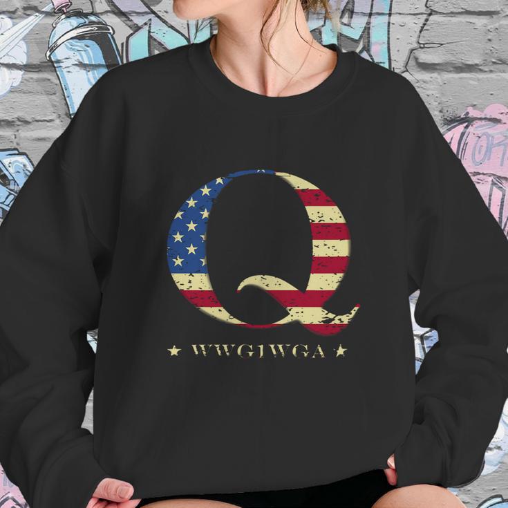 Qanon Wwg1wga Q Anon T-Shirt Great Awakening Maga Usa Tee Sweatshirt Gifts for Her