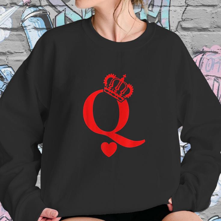 Queen Of Hearts King Of Hearts Playing Cards Deck Of Cards Sweatshirt Gifts for Her