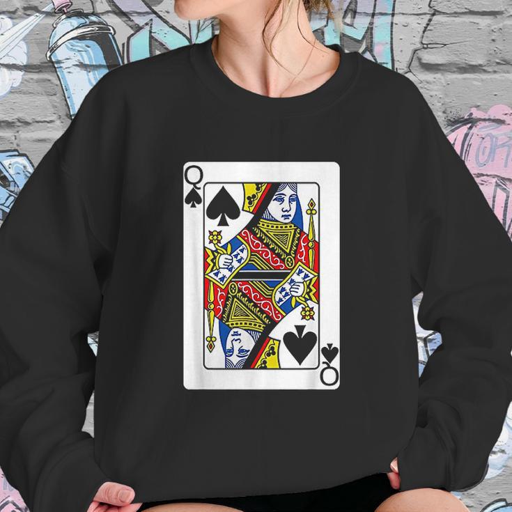 Queen Of Spades Playing Card Sweatshirt Gifts for Her