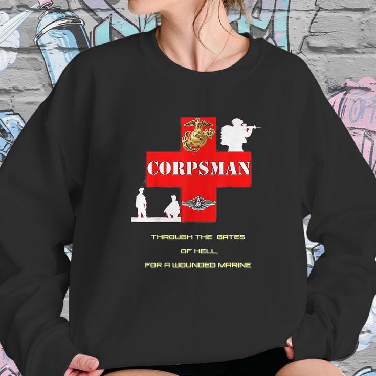 Red Cross Navy Corpsman Fmf Warfare Specialist Sweatshirt Gifts for Her