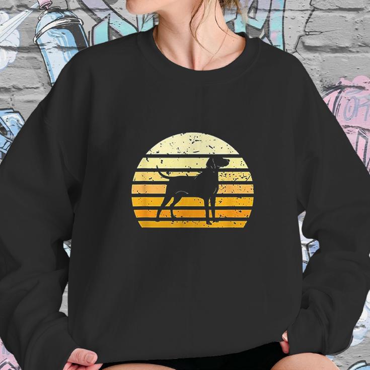 Redbone Coonhound Dog Silhouette Vintage Retro Sweatshirt Gifts for Her