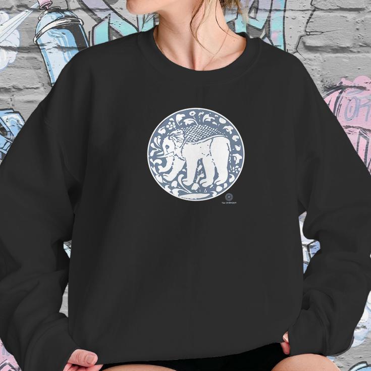 Regal Medieval Elephant Print By The Arabesque Sweatshirt Gifts for Her