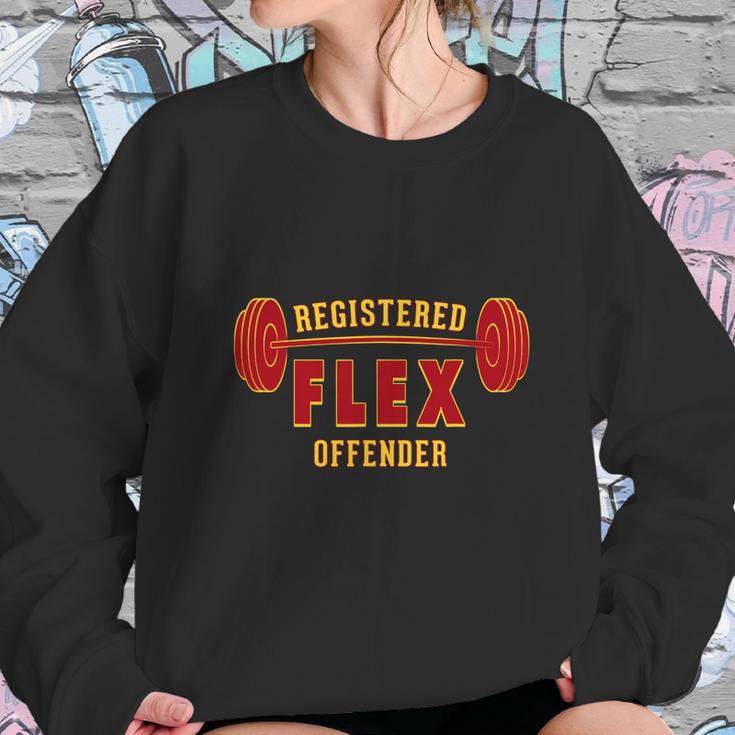 Registered Flex Offender Workout Motivation Gym Design T-Shirt Sweatshirt Gifts for Her