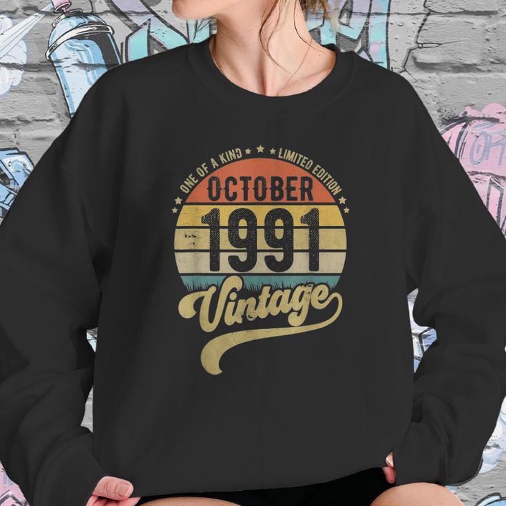 Reto 30Th Birthday 30 Years Old Born In October 1991 Ver2 Sweatshirt Gifts for Her