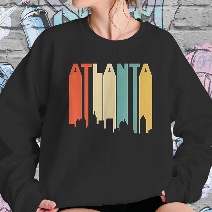 Retro 1970S Style Atlanta Georgia Skyline Sweatshirt Gifts for Her