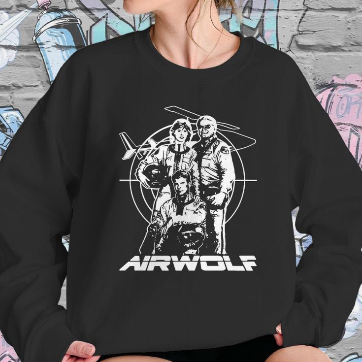 Retro Airwolf Mono Art Sweatshirt Gifts for Her