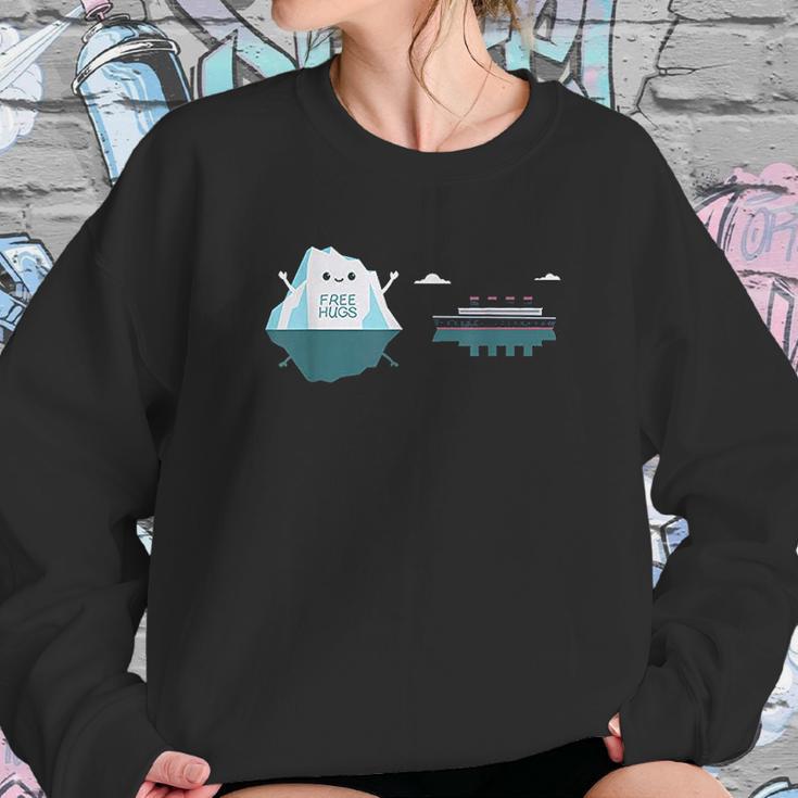 Retro Funny Iceberg Free Hug Sweatshirt Gifts for Her