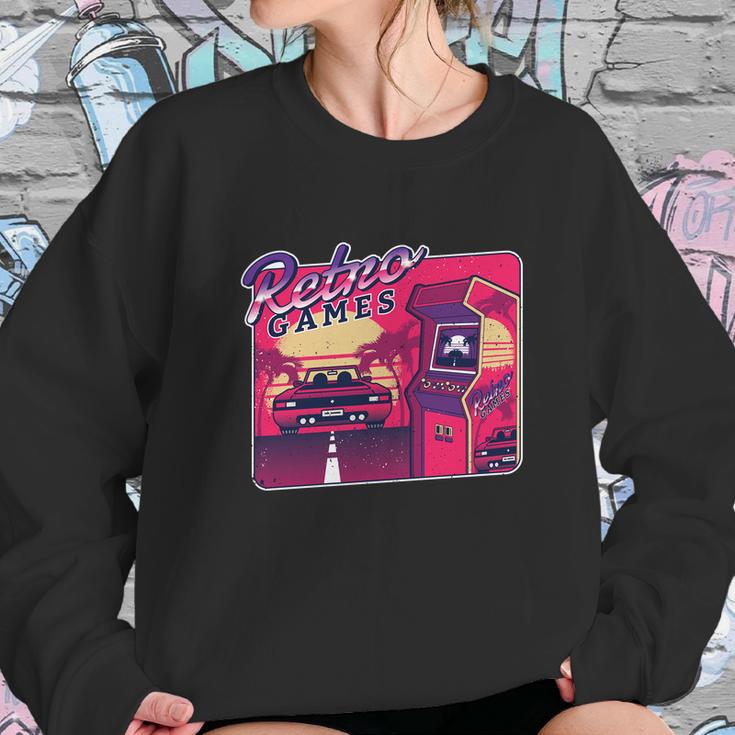 Retro Gaming Arcade Sweatshirt Gifts for Her