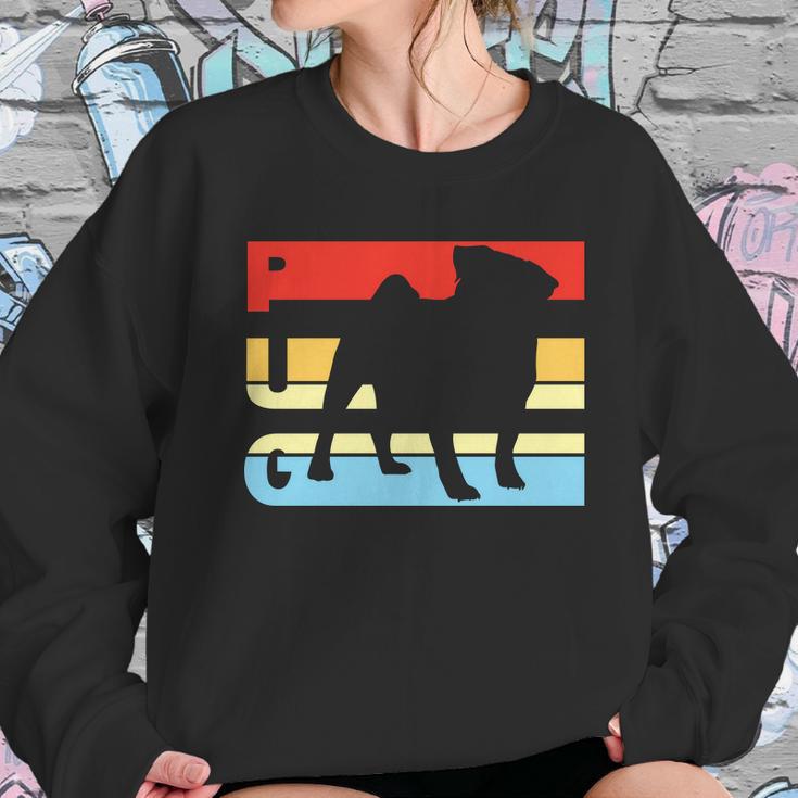 Retro Pug Logo Sweatshirt Gifts for Her