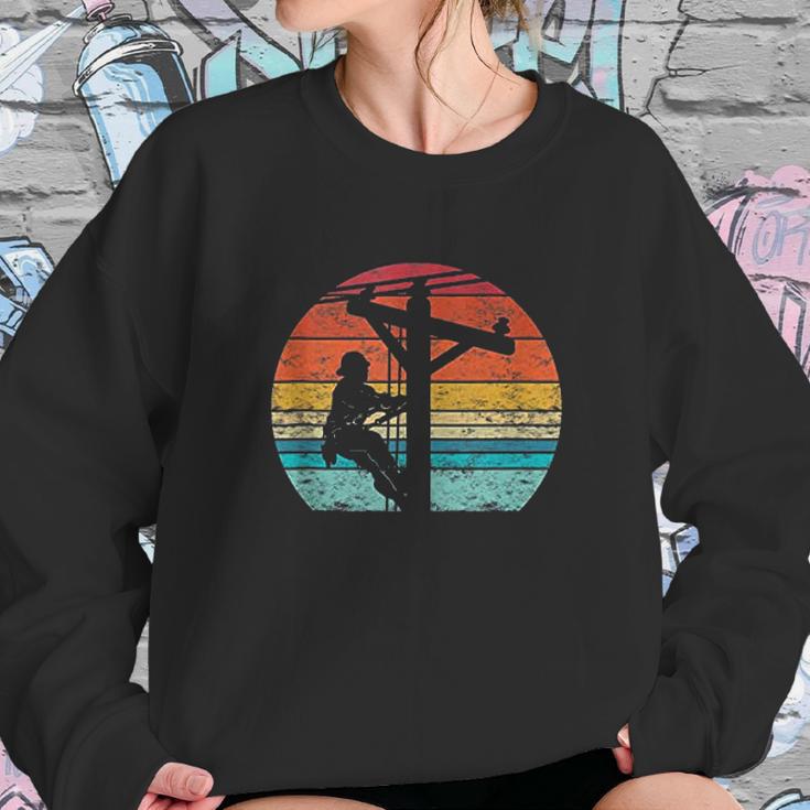 Retro Style Electric Cable Lineman Sweatshirt Gifts for Her