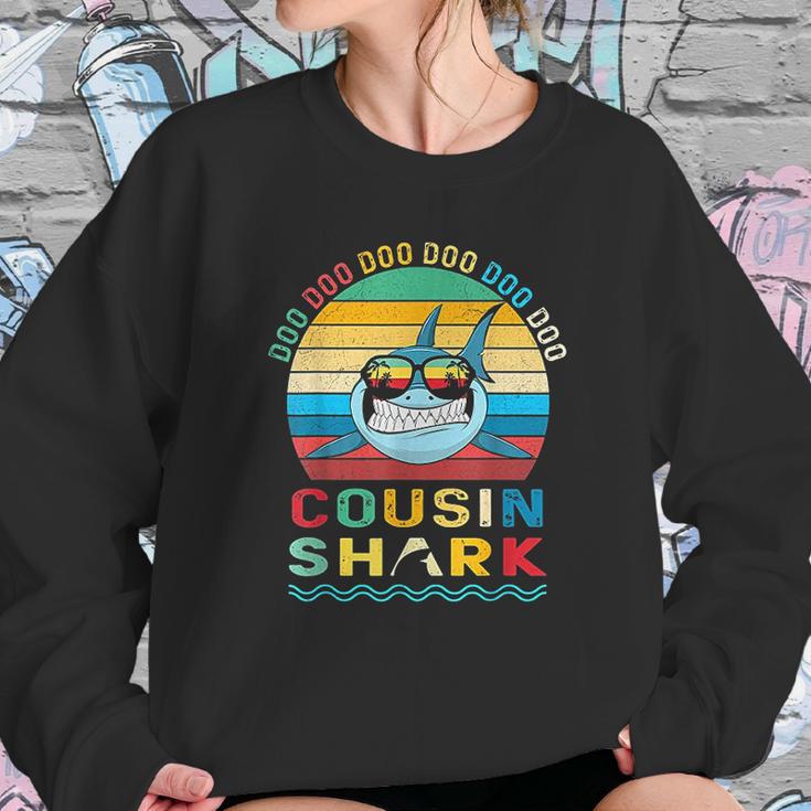 Retro Vintage Cousin Shark Doo Doo Doo Sweatshirt Gifts for Her