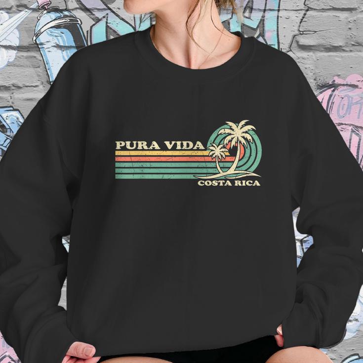 Retro Vintage Family Vacation Costa Rica Pura Vida Beach Sweatshirt Gifts for Her