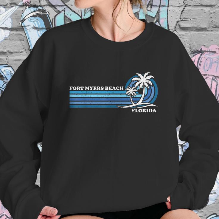 Retro Vintage Family Vacation Florida Fort Myers Beach Sweatshirt Gifts for Her