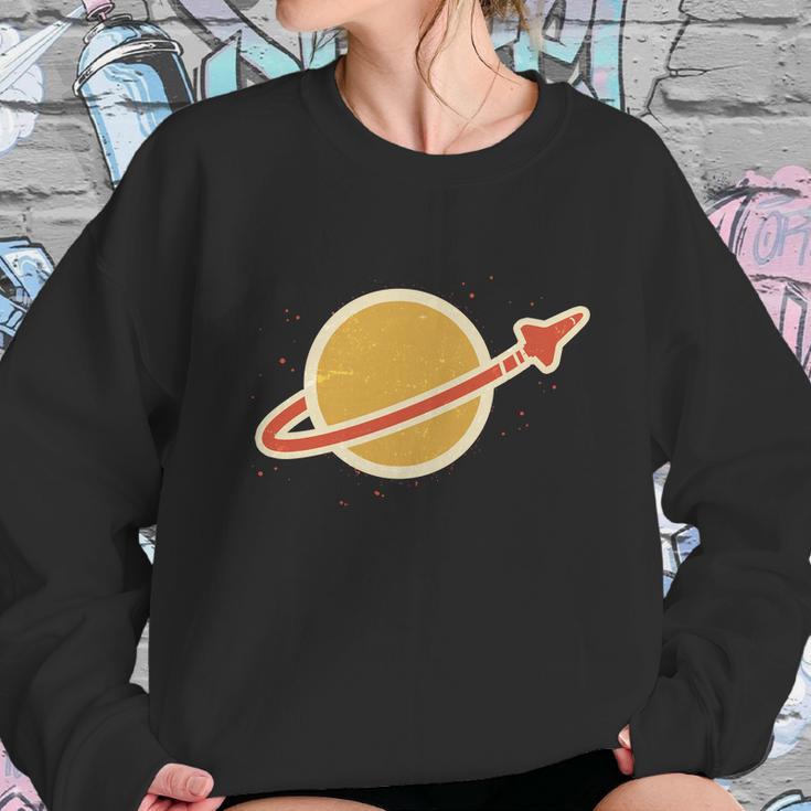 Retro Vintage Planet Space Shuttle Logo Sweatshirt Gifts for Her