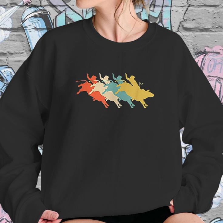 Retro Vintage Rodeo Bull Rider Sweatshirt Gifts for Her