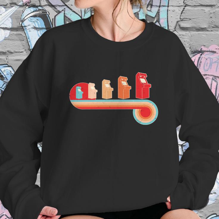 Retro Vintage Video Game Arcade Machines Sweatshirt Gifts for Her