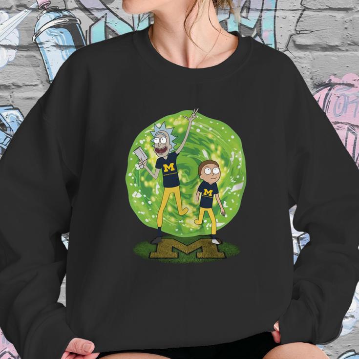 Rick And Morty Michigan Wolverines Football Sweatshirt Gifts for Her