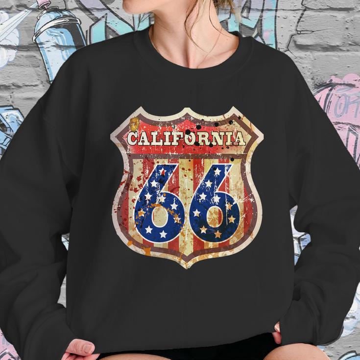 Route 66 California Graphic Design Printed Casual Daily Basic Sweatshirt Gifts for Her