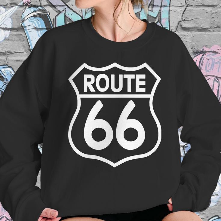 Route 66 Stampa Bianca Starda America Sport T-Shirt Sweatshirt Gifts for Her