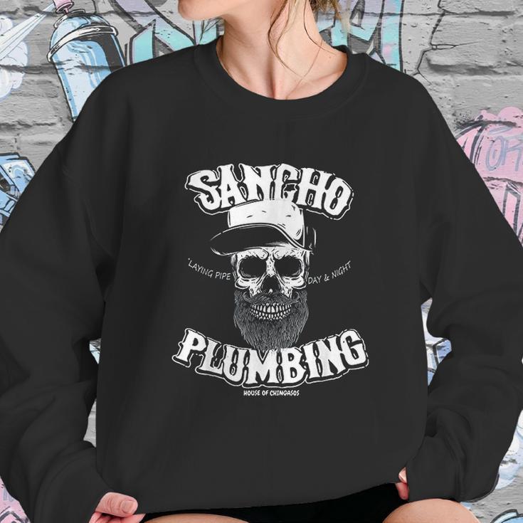 Sancho Laying Pipe Day And Night Plumbing Sweatshirt Gifts for Her