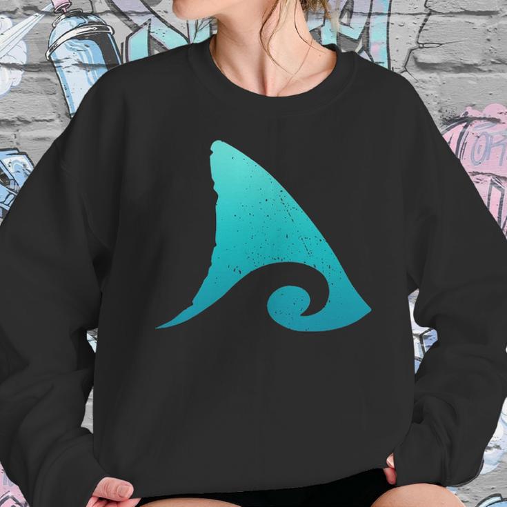 Shark Fin Ocean Wave Sweatshirt Gifts for Her