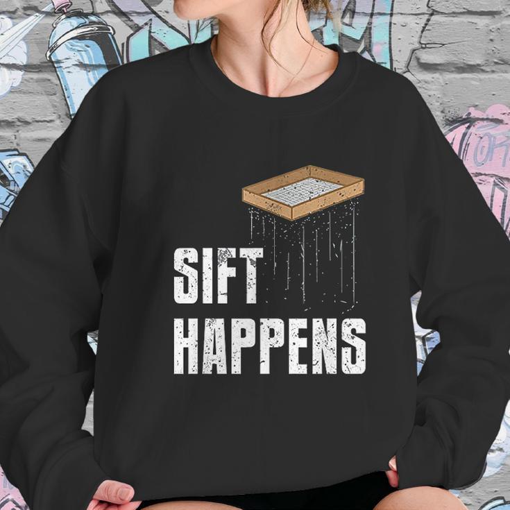 Sift Happens Archaeology Funny Archaeologist Pyramid Dig Sweatshirt Gifts for Her