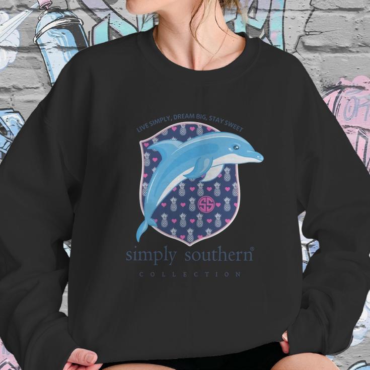 Simply Southern Blue Dolphin Sweatshirt Gifts for Her