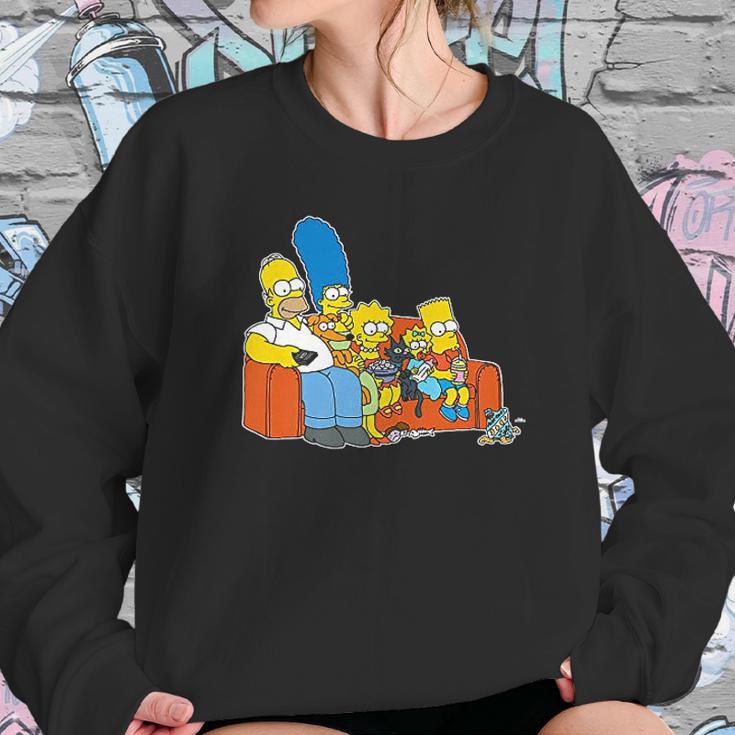 The Simpsons Homer Marge Maggie Bart Lisa Simpson Couch Sweatshirt Gifts for Her